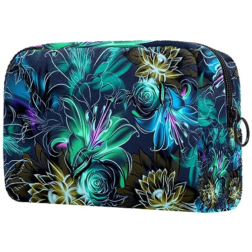 Kosmetiktasche mit Reißverschluss, geeignet für Damen, ideal für Reisen und den täglichen Gebrauch, Make-up-Organizer mit Fächern, Herren-Kulturbeutel, Boho-Stil Muster, Mehrfarbig 3, von JRHEJTFZ