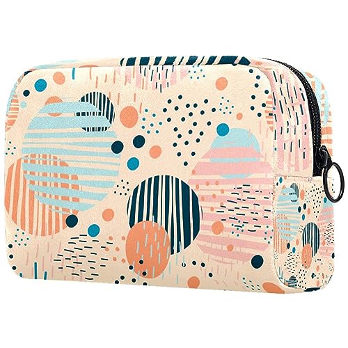 Kosmetiktasche mit Reißverschluss, geeignet für Damen, ideal für Reisen und den täglichen Gebrauch, Make-up-Organizer mit Fächern, Herren-Kulturbeutel, Boho-Stil Muster, Mehrfarbig5, von JRHEJTFZ