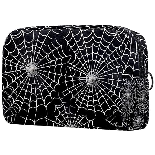 Kosmetiktasche mit Reißverschluss, geeignet für Damen, ideal für Reisen und den täglichen Gebrauch, Make-up-Organizer mit Fächern, Herren-Kulturbeutel, Halloween-Augapfel-Muster, Mehrfarbig4, von JRHEJTFZ