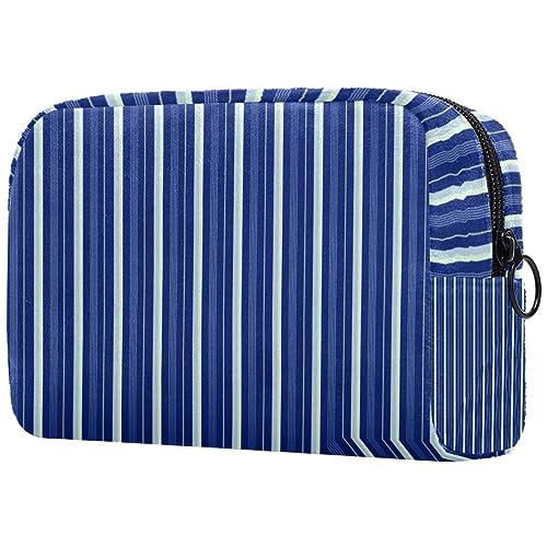 Kosmetiktasche mit Reißverschluss, geeignet für Damen, ideal für Reisen und den täglichen Gebrauch, Make-up-Organizer mit Fächern, Herren-Kulturbeutel, Retro-Streifen, Mehrfarbig 2, von JRHEJTFZ