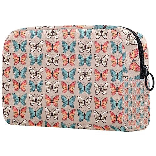 Kosmetiktasche mit Reißverschluss, geeignet für Damen, ideal für Reisen und den täglichen Gebrauch, Make-up-Organizer mit Fächern, Herren-Kulturbeutel, Sonnenblumen-Bienen-Muster, Mehrfarbig4, von JRHEJTFZ