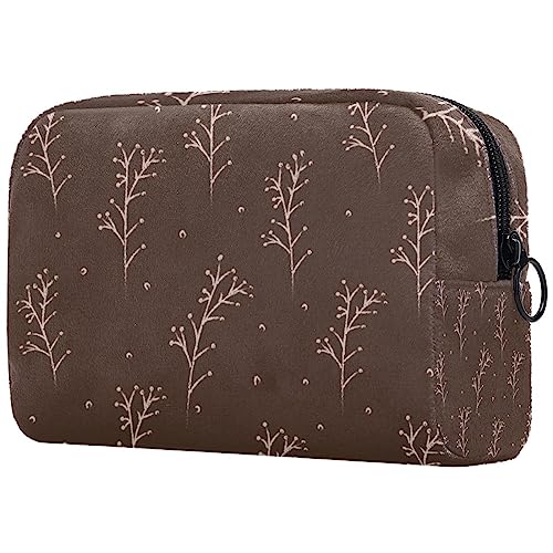 Kosmetiktasche mit Reißverschluss, geeignet für Damen, ideal für Reisen und den täglichen Gebrauch, Make-up-Organizer mit Fächern, Kulturbeutel für Herren, Baumwolle und Hanfblumen, Mehrfarbig4, von JRHEJTFZ