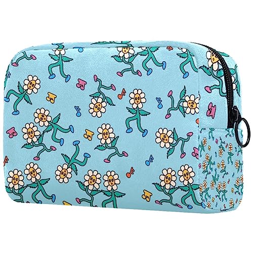 Kosmetiktasche mit Reißverschluss, geeignet für Damen, ideal für Reisen und den täglichen Gebrauch, Make-up-Organizer mit Fächern, Kulturbeutel für Herren, Fisch-gepunktet, Mehrfarbig5, von JRHEJTFZ