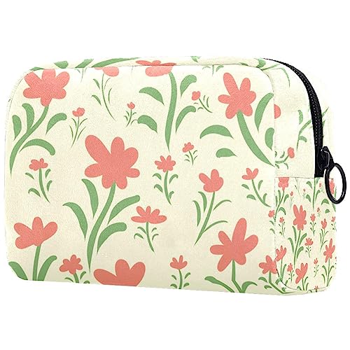 Kosmetiktasche mit Reißverschluss, geeignet für Damen, ideal für Reisen und den täglichen Gebrauch, Make-up-Organizer mit Fächern, Kulturbeutel für Herren, bunte Blume, Mehrfarbig5, von JRHEJTFZ