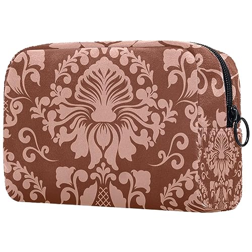 Kosmetiktasche mit Reißverschluss, geeignet für Damen, ideal für Reisen und den täglichen Gebrauch, Make-up-Organizer mit Fächern, Kulturbeutel für Herren, dekorative strukturierte Muster im von JRHEJTFZ