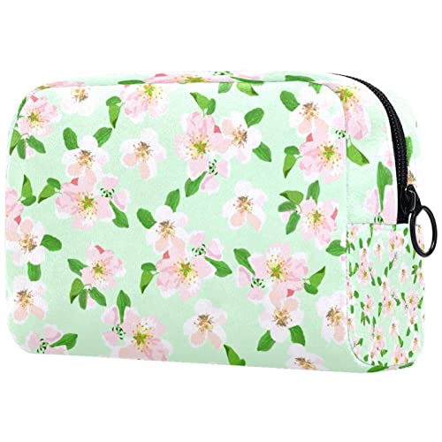 Kosmetiktasche mit Reißverschluss, geeignet für Damen, ideal für Reisen und den täglichen Gebrauch, Make-up-Organizer mit Fächern, Kulturbeutel für Herren – Blumenbär, Mehrfarbig 3, von JRHEJTFZ