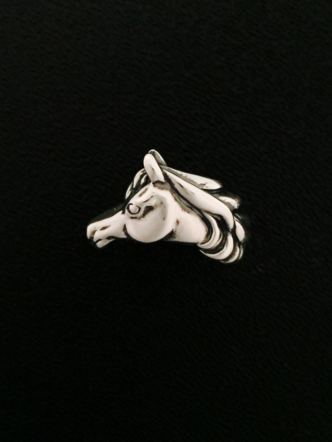Kabana Reiter Hengst Pferd 925 Sterling Silber Ring Größe 8 von JRJewelryOV