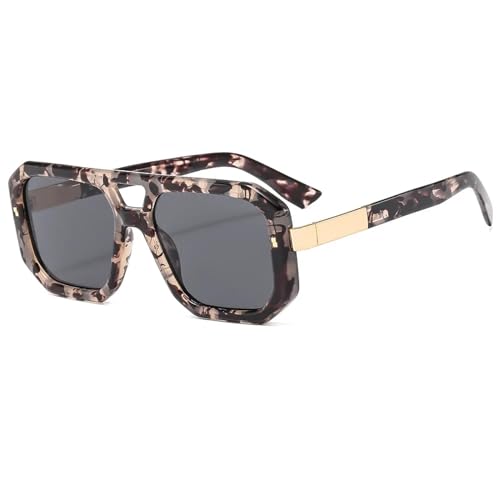 JRLLFD Herren Sonnenbrille Damen Retro Weiblich Vintage Mode Feminino Uv400 (Blume) von JRLLFD