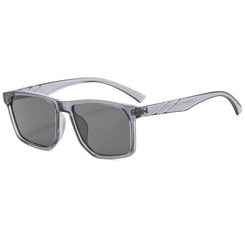JRLLFD Herren Vintage Sonnenbrille Fashion Uv400 Damen Outdoor (grau) von JRLLFD