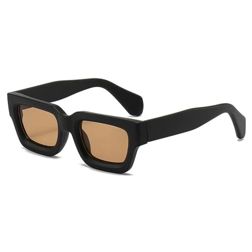 JRLLFD Klassische Sonnenbrille Damen Herren Vintage Herren Luxus Punk Fahren UV400 (Sandschwarz) von JRLLFD
