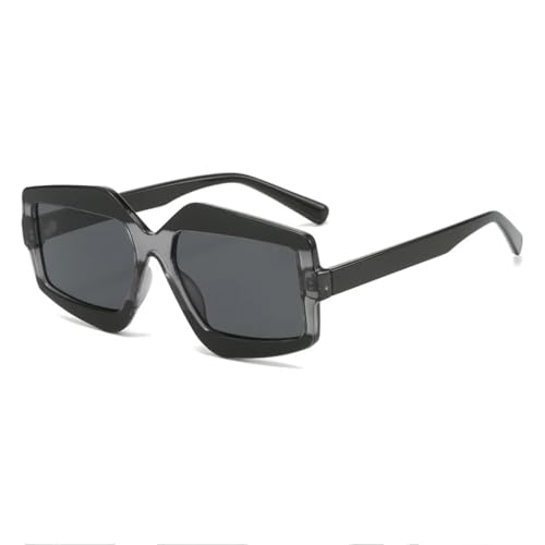 JRLLFD Klassische Sonnenbrille für Damen, modisch, Retro, fürs Autofahren im Freien, UV400 (Schwarzgrau) von JRLLFD