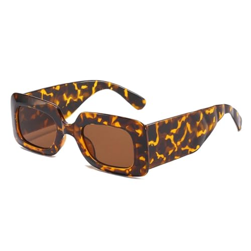JRLLFD Klassische Sonnenbrille im Retro-Stil für Damen und Herren, luxuriös, modisch, für Damen im Freien, UV400 (Leopardenbraun) von JRLLFD