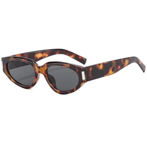 JRLLFD Kleine Sonnenbrille Damen Mode Gradient UV400 Herren Retro (Leopard) von JRLLFD