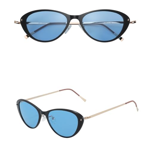 JRLLFD Kleine polarisierte Sonnenbrille für Damen, Titanbeschichtung, verspiegelte Autofahrer-Sonnenbrille (01 BLAU) von JRLLFD