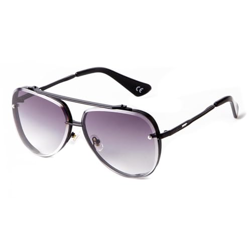 JRLLFD Mode Gradient Grau Objektiv Sonnenbrille Männer Retro Braun Fahren Frauen Metall Doppel Brücke Männlich Uv400 (2 JRLLFD Mode Gradient Grau Objektiv Sonnenbrille Männer Retro Braun Fahren Frauen Metall Doppel Brücke Männlich Uv400 (2 von JRLLFD