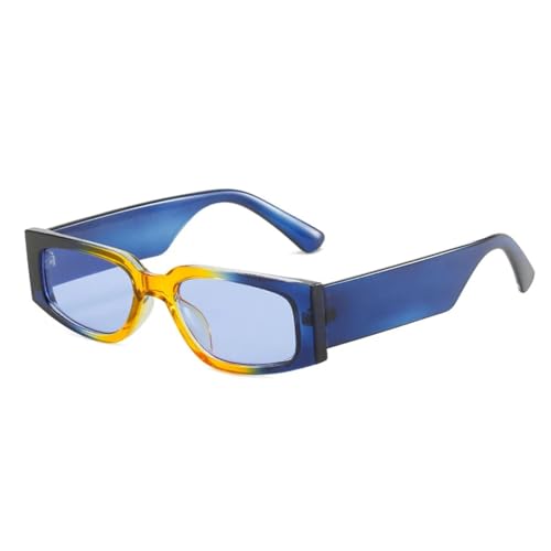 JRLLFD Modische Sonnenbrille für Damen, luxuriös, kleiner Rahmen, für den Sommer, UV400 (blau blau) von JRLLFD
