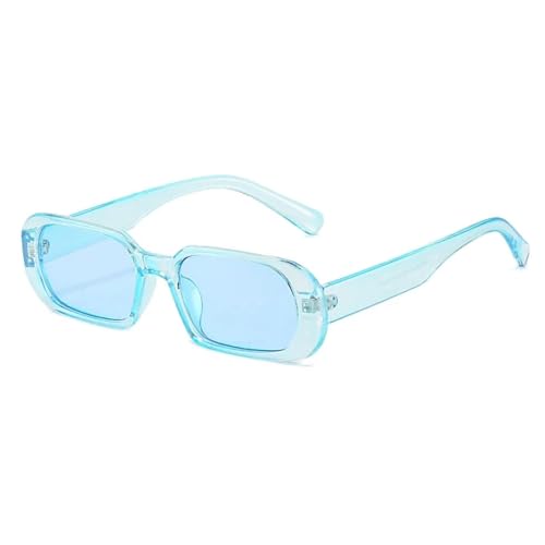 JRLLFD Modische ovale Sonnenbrille für Damen und Herren, Retro, luxuriös, kleiner Rahmen, weiblich, UV400 (blau blau) von JRLLFD
