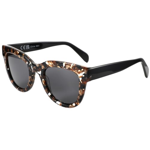 JRLLFD Modische polarisierte Acetat-Sonnenbrille mit UV400 für Damen (005 Graue Linse) von JRLLFD
