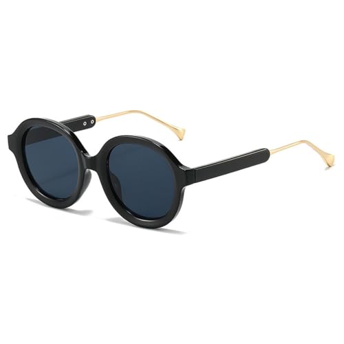 JRLLFD Punk Runde Sonnenbrille Damen Mode Farbverlauf Weiblich Retro Leopard Shades Uv400(2) von JRLLFD