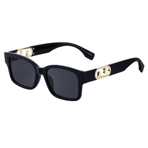 JRLLFD Quadratische Sonnenbrille für Damen, Retro, allmählich ausgehöhlte verspiegelte Beine, Outdoor-Brille für Herren, 1, Einheitsgröße von JRLLFD