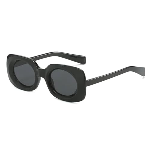 JRLLFD Retro Candy Color Sonnenbrille Damenmode Ovale Linse UV400 Herren (schwarz) von JRLLFD