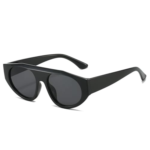 JRLLFD Retro Herren Sonnenbrillen Shades Uv400 Fashion Gradient Damen Doppelfarbe Punk (Schwarz Grau) von JRLLFD