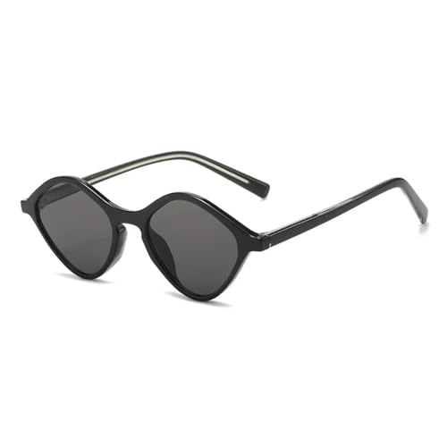 JRLLFD Retro Kleine Polygon Sonnenbrille Damenmode Herren Punk Uv400 (schwarz) von JRLLFD