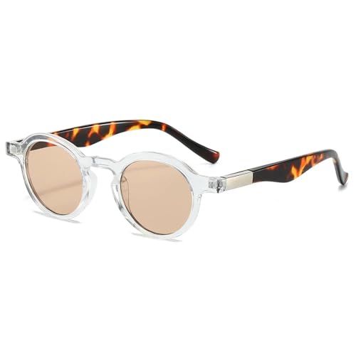 JRLLFD Retro Kleine Sonnenbrille Damen Herren Mode Luxus UV400 Weiblich (transparent) von JRLLFD