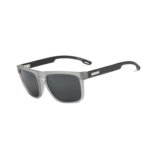JRLLFD Retro Polarisierte Sonnenbrille Herren Leichter Rahmen UV400 Mode (003 Graue Linse) von JRLLFD