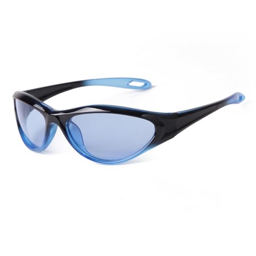 JRLLFD Silberne futuristische Sonnenbrille für Damen und Herren, goldverspiegelt, übergroße ovale Sport-Sonnenbrille für Männer, C4, Einheitsgröße von JRLLFD