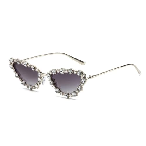 JRLLFD Sonnenbrille Damen Retro für Herren Vintage Luxus Weiblich UV400 (Silbergrau) von JRLLFD