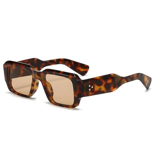 JRLLFD Sonnenbrille Vintage Damenmode Damen Herren UV400 Luxus Herren (Leopardentee) von JRLLFD