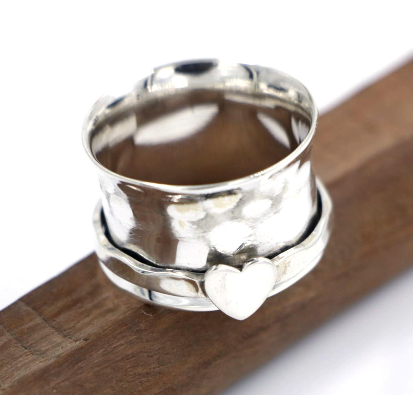 Spinner Ring, Angst Ring, Fidget Boho Daumen Sorgen 925 Silber Spinnring, Frauen Geschenk Für Sie von JRPJEWELS