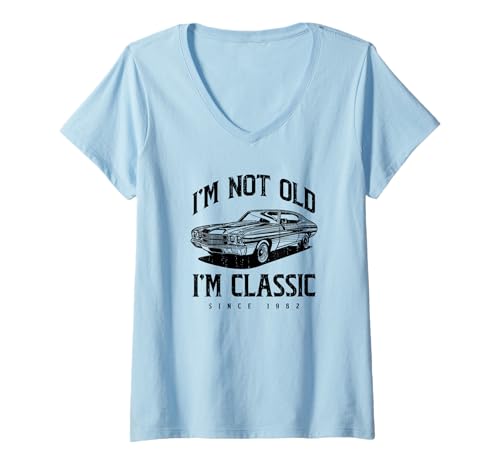 Damen Ich bin nicht alt. Ich bin klassisch, lustiger Klassiker T-Shirt mit V-Ausschnitt von JRRTS Klassiker -Autobesitzer Designs