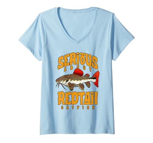 Damen Ernst über Redtail Catfish Aquarium Fish Keeper T-Shirt mit V-Ausschnitt von JRRTS Redtail Catfish Designs