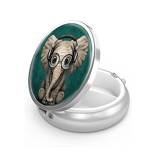 1 Stück Pillendose Mit Spiegel Retro Bronze Pillendose Für Vitamine Fischöl Nahrungsergänzungsmittel Pillen Enthalten Reisegeschenke von JRYXDS