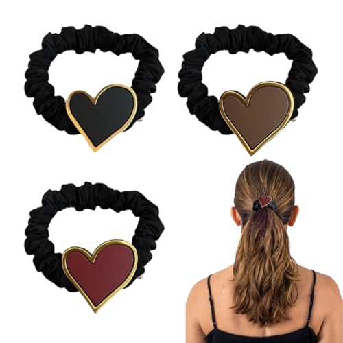3 Stück Haargummis Damen Haarspangen und Haargummis für feine und lange Haare - langlebig und robust Kinderspängchen Haarringe mit Gummiband, Haargummis für Damen und Mädchen Silk Scrunchies von JRYXDS