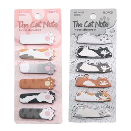 Bunt Cartoon Tiere Haftnotizen, Paket Süße Sticky Notes, Selbstklebende Haftnotizzettel, Kawaii Schulsachen,Notizblock Klein,TierföRmiger Haftnotizblock Ideal FüR BüRo, Kinder, Studenten, Mitgebsel von JRYXDS