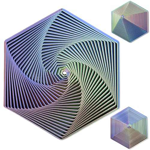 JRYXDS 1 Pcs Gradient Fractal Fidget Hexagons Für Kinder Und Erwachsene, 3D Spiral Design Zur Linderung Von Angstzuständen, Antistress Spielzeug von JRYXDS
