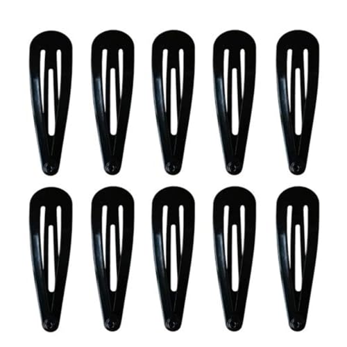 JRYXDS 10 Stück 5Cm Haarspangen Haarschmuck Hairclips Haar Clips Metall Ideal Für Mädchen Kinder Und Damen (Schwarz) von JRYXDS