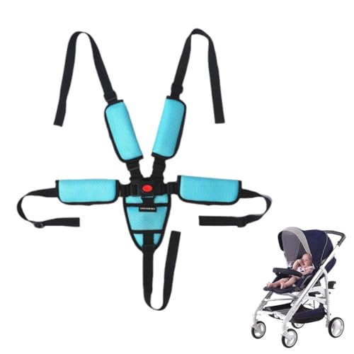 JRYXDS 5 Punkt Gurt Sicherheitsgurt, Sicherheitsgurt für Baby Kinderwagen, Verstellbare Hochstuhl Sicherheitsgurte Gurte, Tripp Trapp Gurt Universal Kinderschutzgurt für Kinder Buggy (D) von JRYXDS