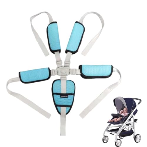 JRYXDS 5 Punkt Gurt Sicherheitsgurt, Sicherheitsgurt für Baby Kinderwagen, Verstellbare Hochstuhl Sicherheitsgurte Gurte, Tripp Trapp Gurt Universal Kinderschutzgurt für Kinder Buggy (F) von JRYXDS