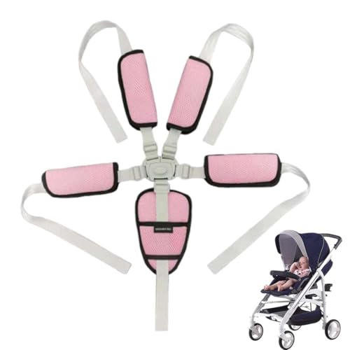 JRYXDS 5 Punkt Gurt Sicherheitsgurt, Sicherheitsgurt für Baby Kinderwagen, Verstellbare Hochstuhl Sicherheitsgurte Gurte, Tripp Trapp Gurt Universal Kinderschutzgurt für Kinder Buggy (G) von JRYXDS
