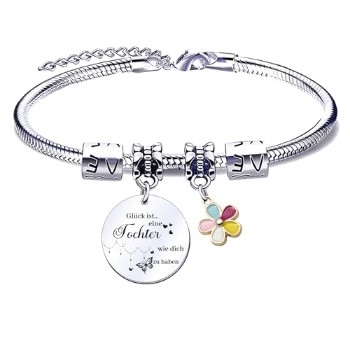 JRZDFXS Armband Tochter Geschenk Tochter Bestes Geschenk für Mutter und Tochter geschenke für töchter geschenke für mama von töchter geschenke für väter von töchtern geschenke für erwachsene töchter von JRZDFXS