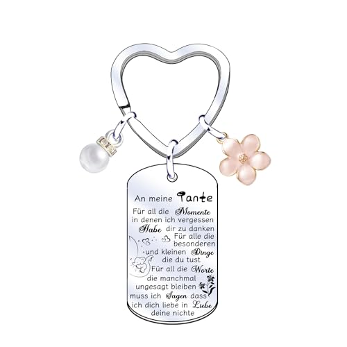 JRZDFXS Geschenke Tante Schlüsselanhänger geschenke tante geschenke tante geburtstag geschenke für tante beste tante schlüsselanhänger du wirst tante schlüsselanhänger (2) von JRZDFXS