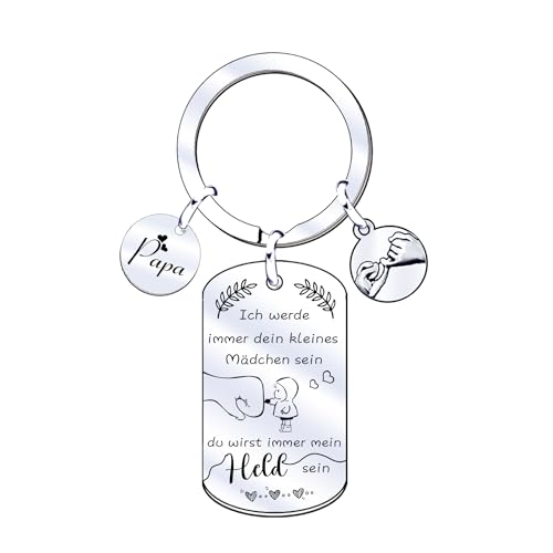 JRZDFXS Personalisierter Papa Schlüsselanhänger - Bester Papa Vatertagsgeschenk von JRZDFXS