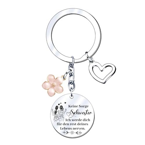 Schlüsselanhänger Schwester Geschenk für Schwester Weihnachtsgeschenke Schwester Beste Schwester Geschenke Personalisierte Geburtstagsgeschenk Ostergeschenk Schwester Freundschaft Glücksbringer (1) von JRZDFXS