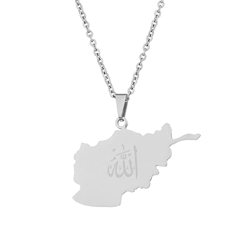 Halskette Mit Karte Von Afghanistan – Leichte, Luxuriöse Halskette Mit Anhänger Mit Glatter Geometrie Und Afghanistan-Karte, Beliebte Freundschaftskette, Schmuck Für Patrioten, Geschenke Für Be von JRZEOCI