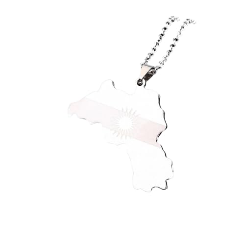 JRZEOCI Kurdistan-Karten-Halskette Für Männer – Freundschaftskette Im Retro-Ethno-Stil, Sonne, Hip-Hop-Halskette Für Männer Und Frauen, Kurdistan-Halskette Für Frauen Und Männer, Paar, Gute Freunde, von JRZEOCI
