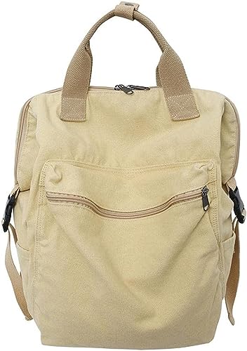 JRink Ästhetischer Jeansrucksack für Damen Herren, lässiger Denim-Tagesrucksack, Handtasche, Geldbörse, leichter Rucksack, Schultertasche, 523 Khaki von JRink